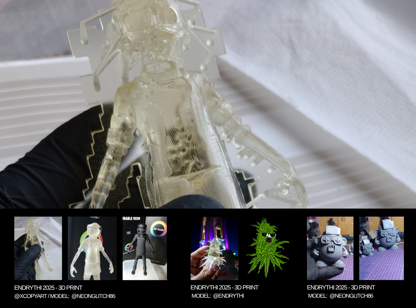 3D printed resin pieces